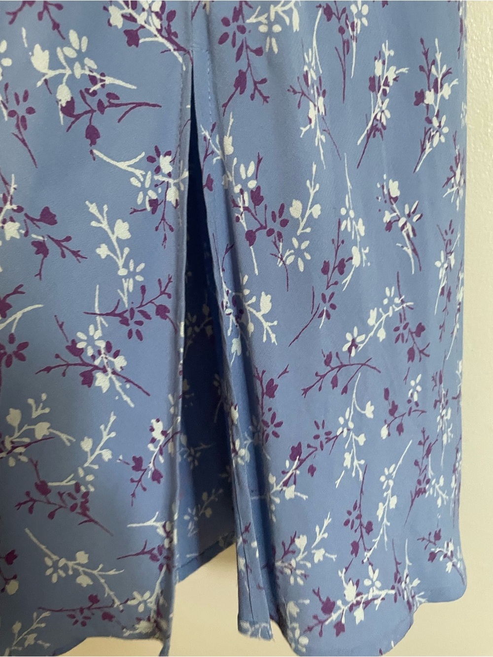 Vintage 2002 Gap Periwinkle Floral Bias Cut Slip Maxi Dress Cowl Neck Sz 10 Y2K - Picture 3 of 8